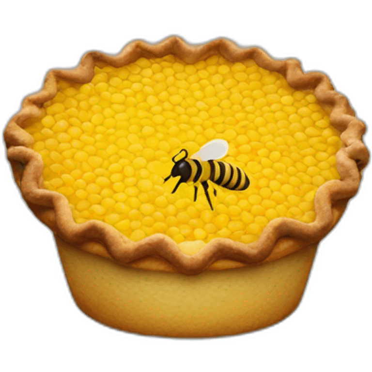 pie-made-of-bees emoji