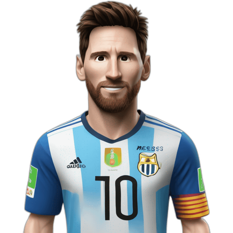 Messi avec la coupe du monde emoji