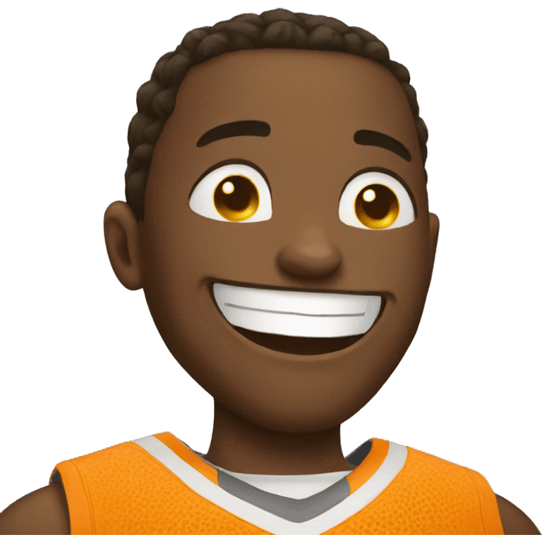 Basketball smile emoji