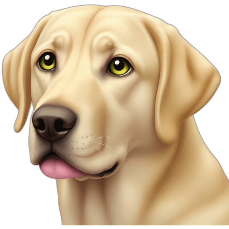 yellow-labrador-pink-nose-green-eyes-wet-pink-nostrils droopy eyess emoji