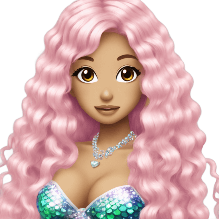 hime gyaru girl mermaid beautiful sparkly emoji