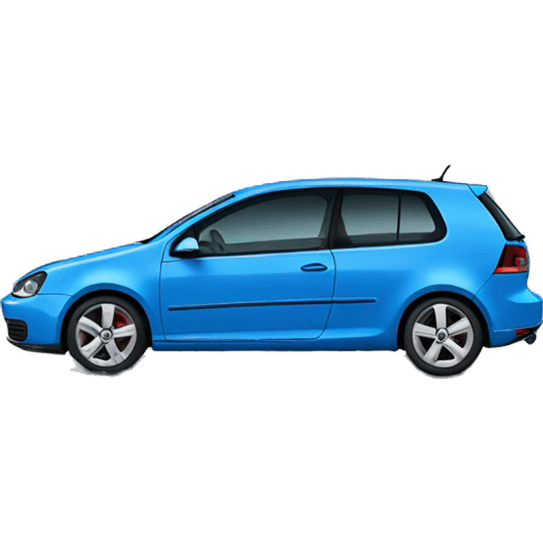 A blue Volkswagen golf mk5 emoji