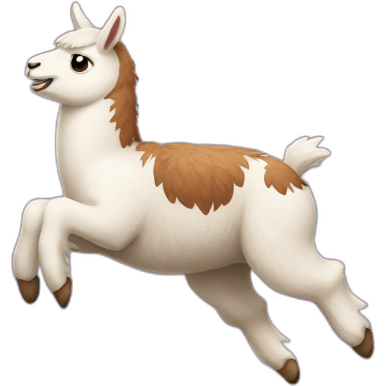 cute llama jumping emoji