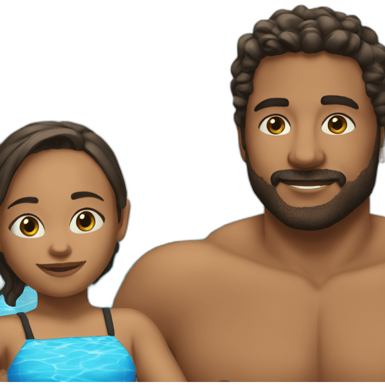 me-and-my-daughter-in-the-pool emoji