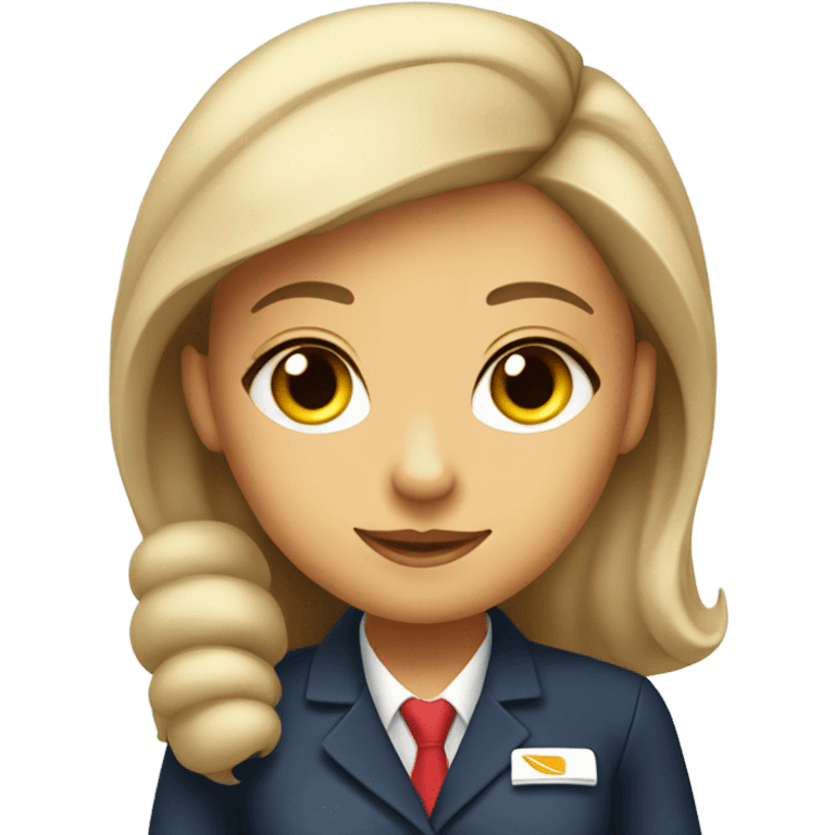 a flight attendant gitl emoji