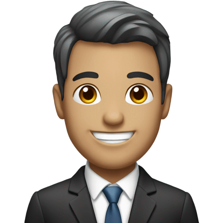 client male smiling suit emoji