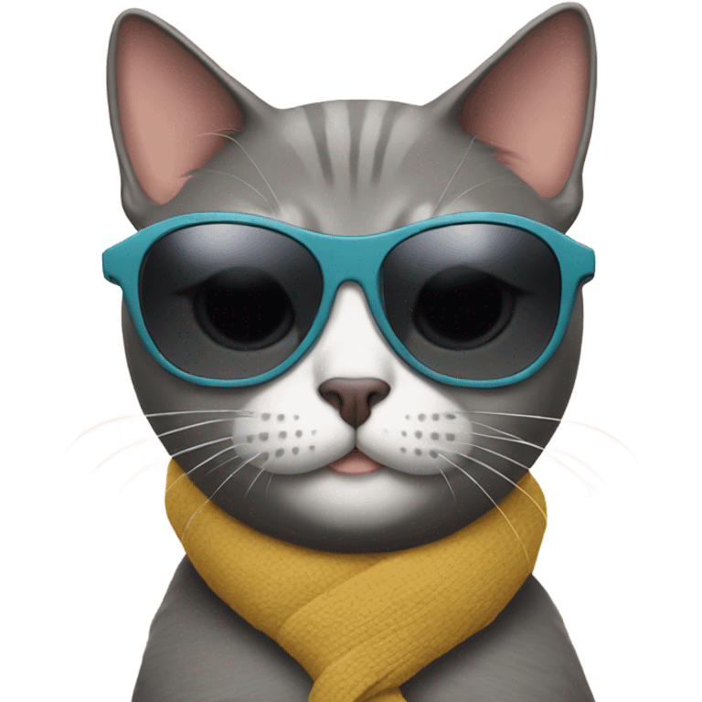 Cat with sunglasses emoji