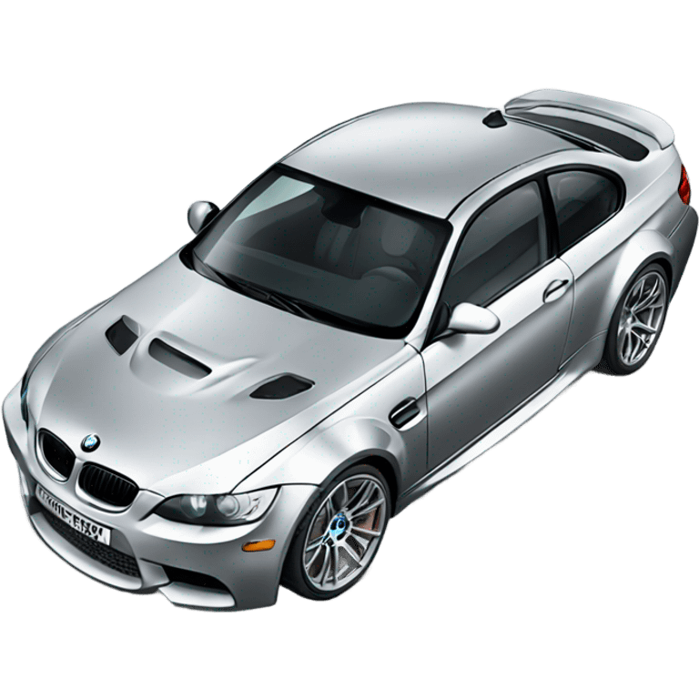 Silver bmw m3 emoji