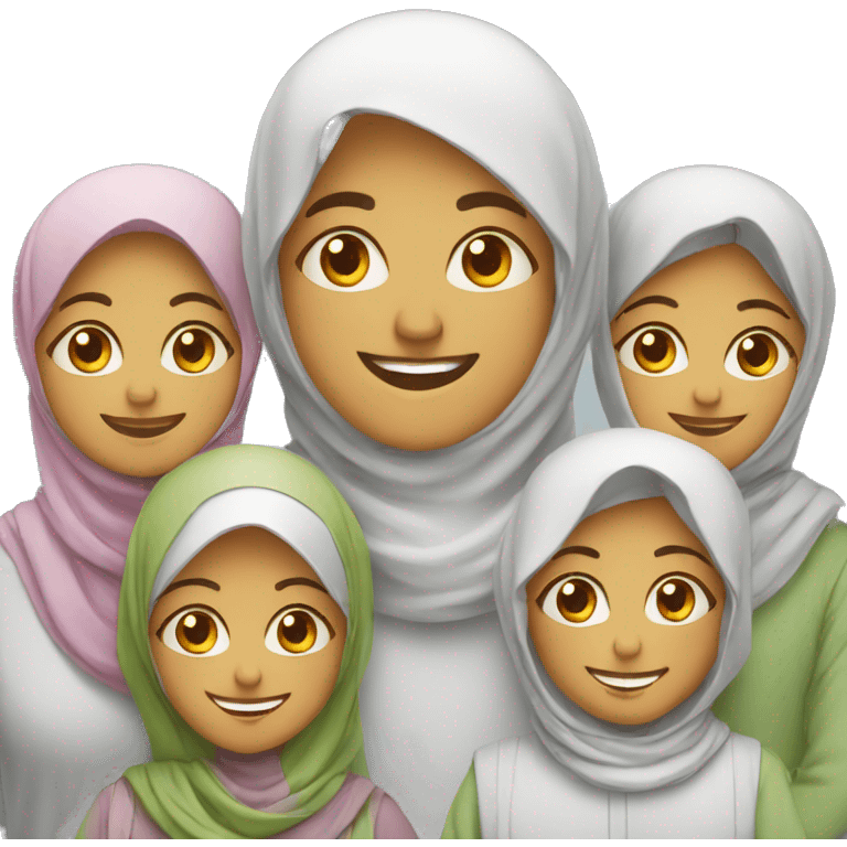 Happy Muslims family emoji