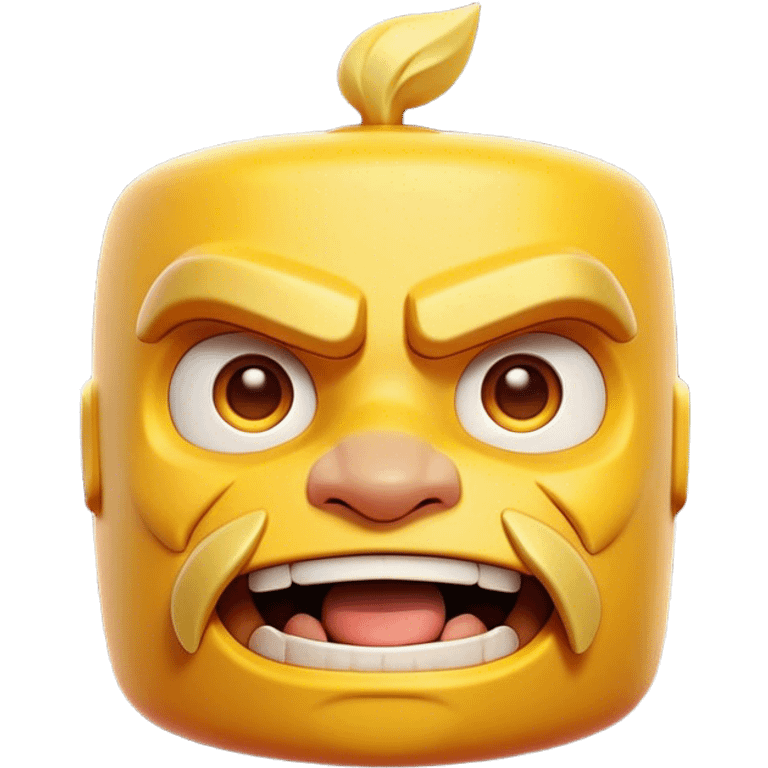 Clash of Clans aesthetic: Cinematic Playful Game Boy Portrait Emoji, rendered in a 3D vector-style similar to standard emojis with minimal shading and bold, simplified shapes. A compact, distinct form with signature details, softly glowing with a nostalgic gaming charm. Simplified yet unmistakably iconic, highly detailed and consistent, glowing with a soft radiance and high shine. Stylized with a touch of retro gaming magic and a soft glowing outline, capturing the essence of a beloved gaming relic with a friendly, playful manner! emoji