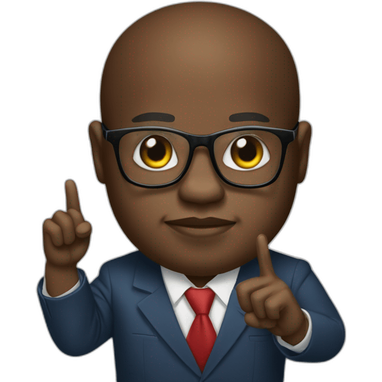 felix antoine tshisekedi with two fingers emoji