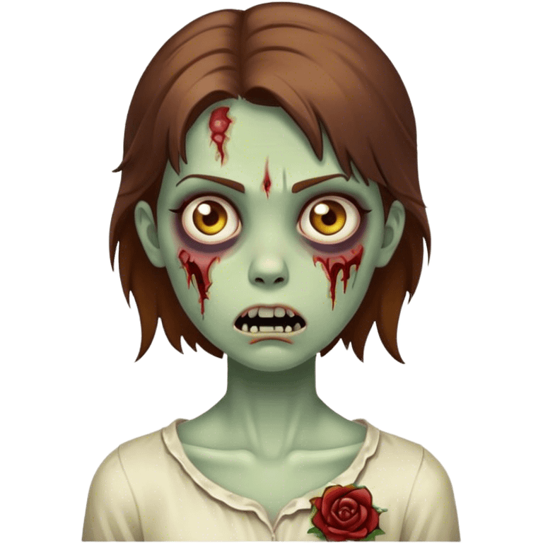 girl zombie with brown hair emoji