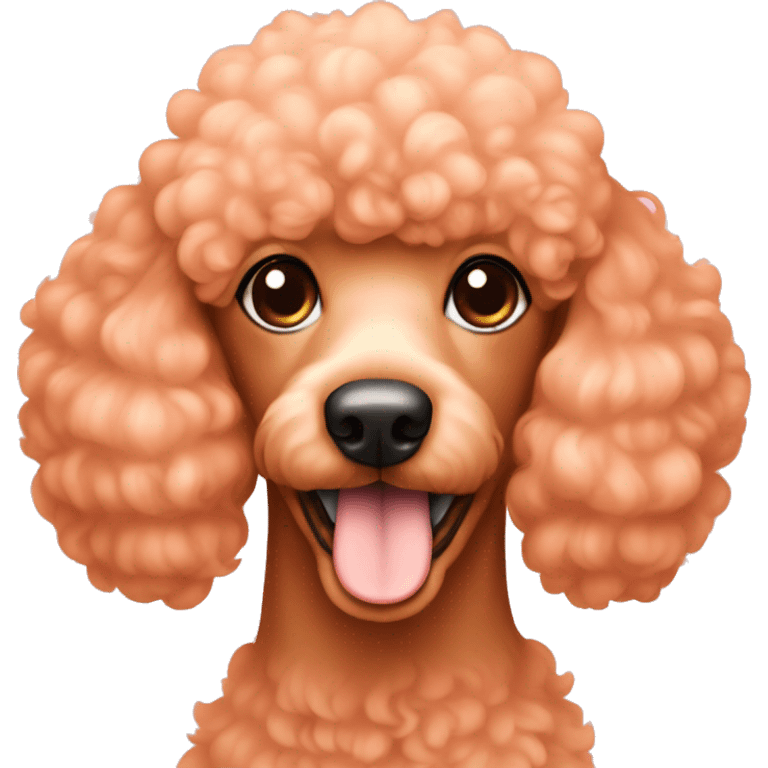 that peach colored poodle emoji