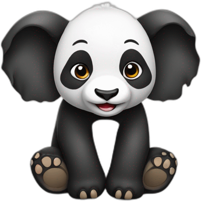 Panda sur éléphant emoji