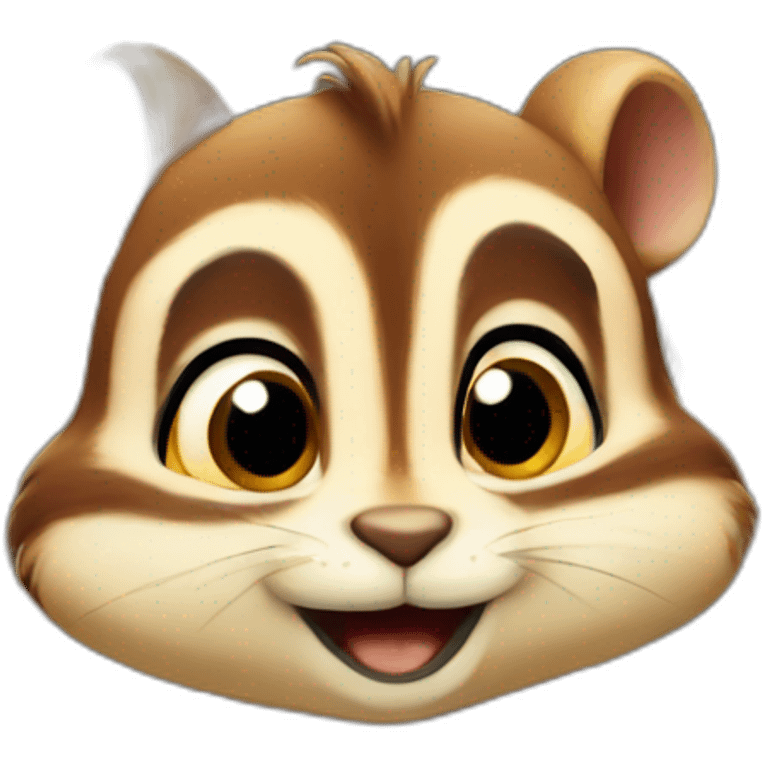 chipmunk with dramatic face eating pop corn emoji