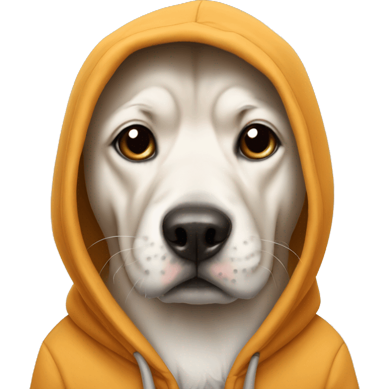 dog wearing hoodie emoji