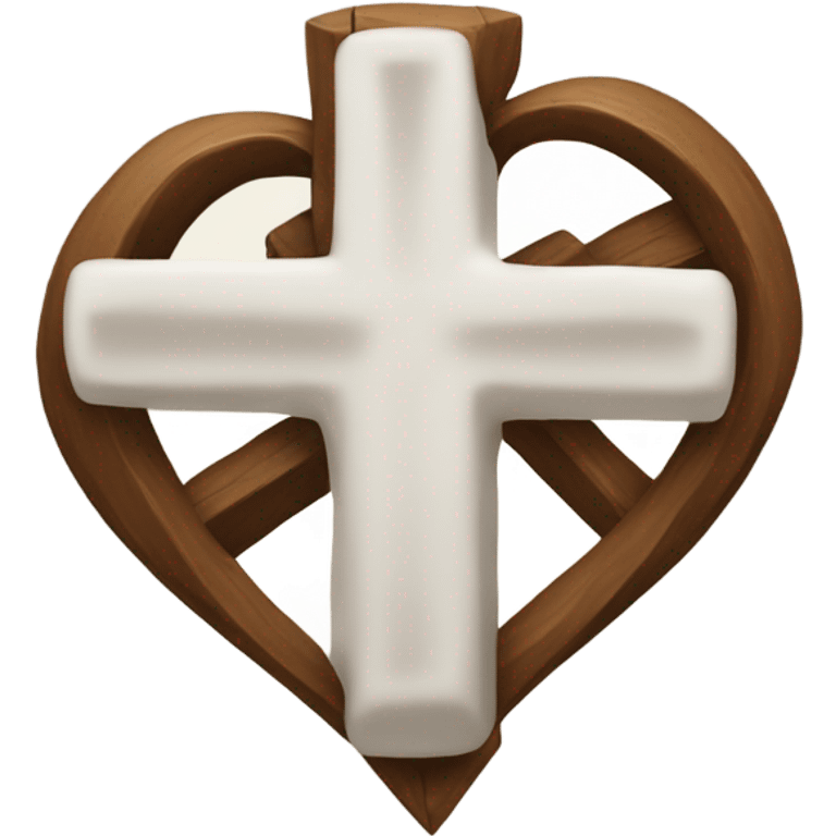 Cross inside a heart emoji