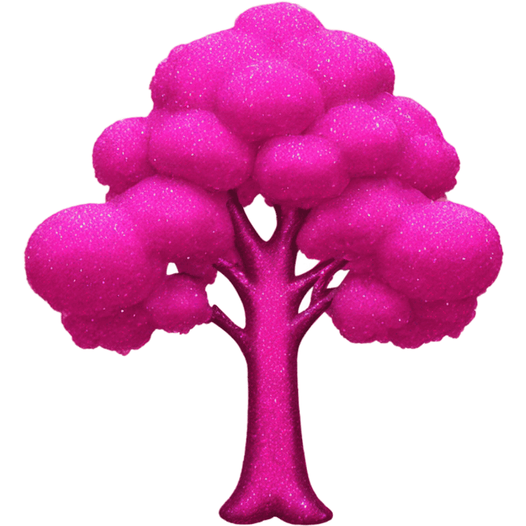 Hot pink glitter tree  emoji