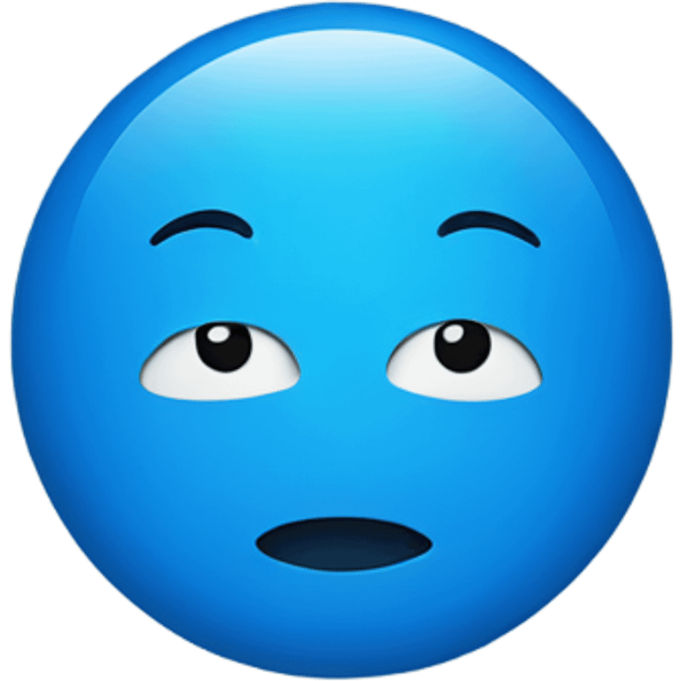 blue color round shape emoji