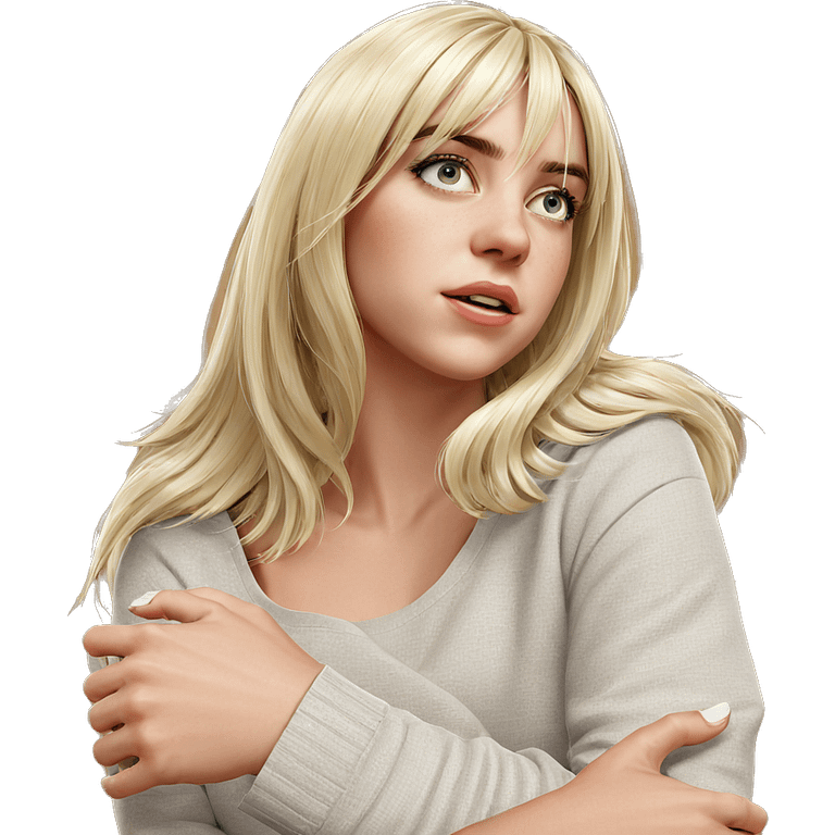 realistic portrait of blonde girl emoji