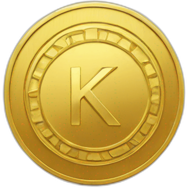 gold coin with KD symbol emoji