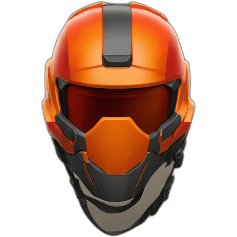 Orange and red halo helmet emoji