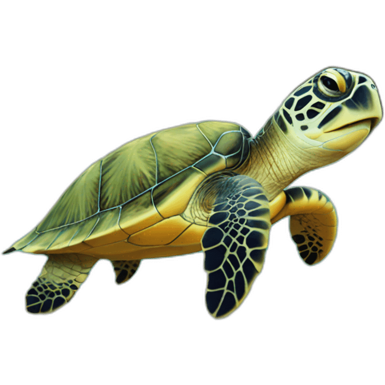 sea turtle chilling emoji