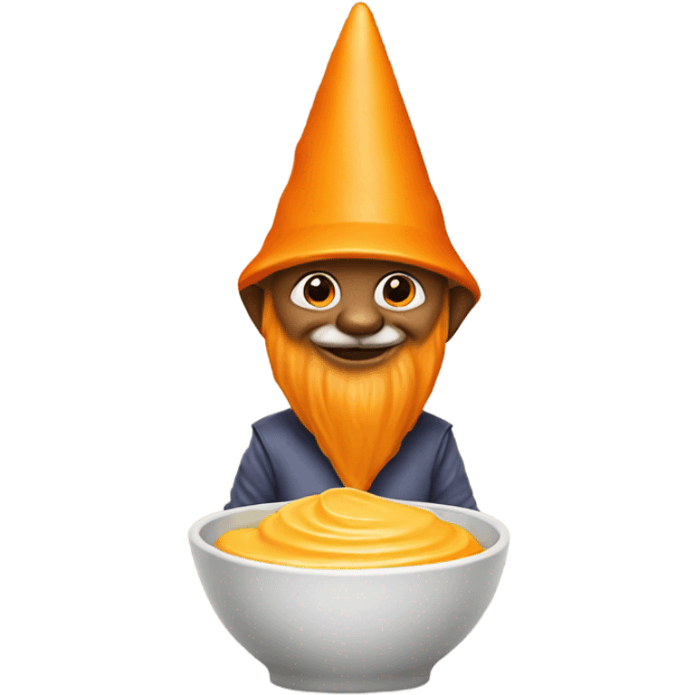 an orange nacho cheese gnome emoji