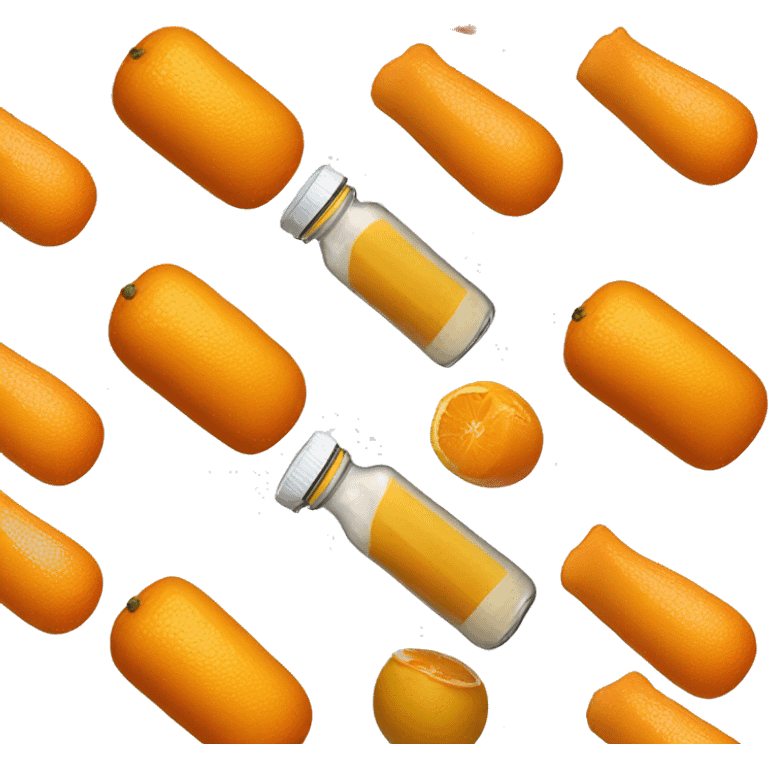 Orange juice clear bottle emoji