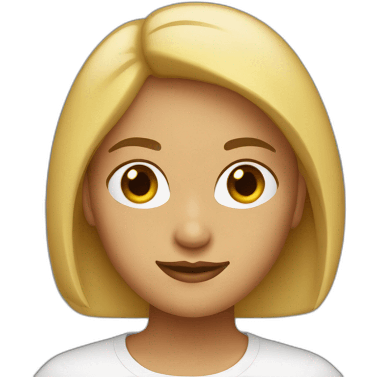 Chica 45 años rubia pelo muy corto ojos marrones emoji