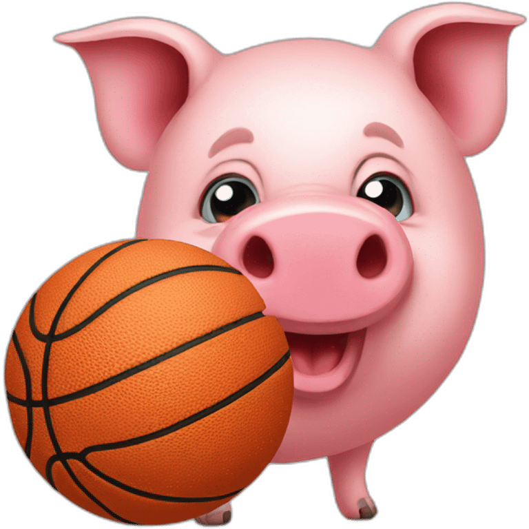 Schwein and Basketball emoji