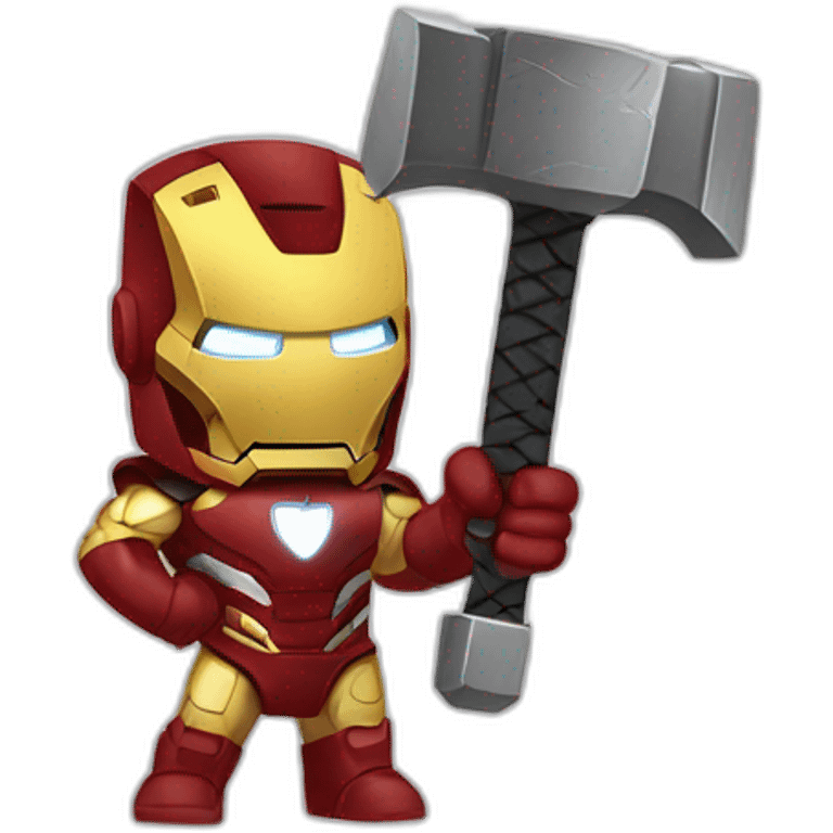 Iron man with thor's hammer emoji