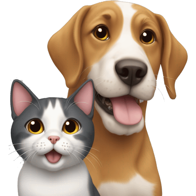 Cat and dog emoji