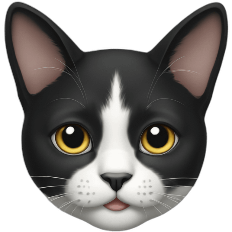 black white cat emoji