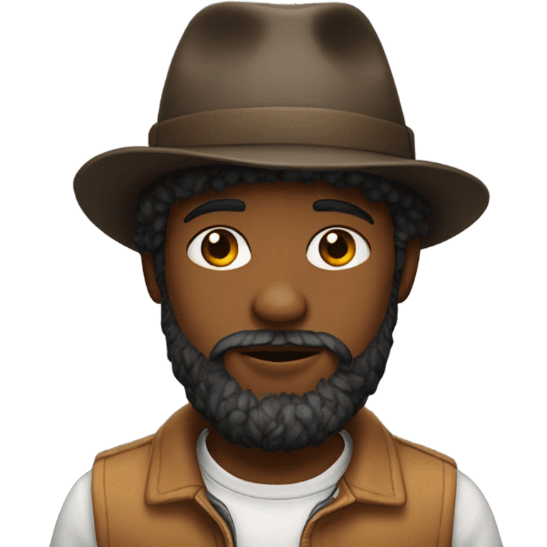 bearded boy in a hat emoji