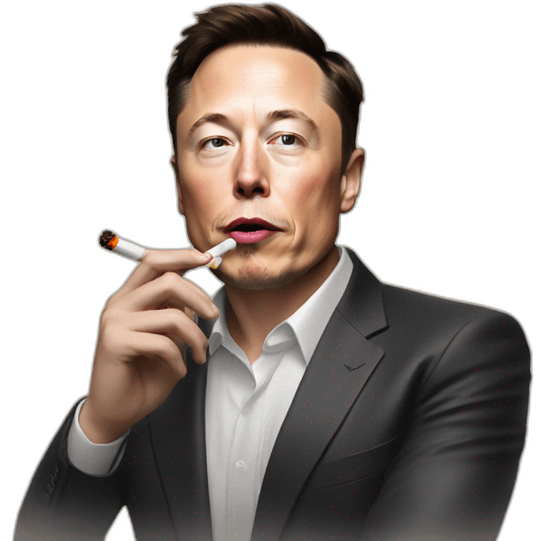 Elon musk fumando un tabaco emoji