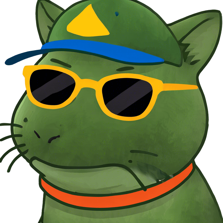 Cat with sunglasses emoji