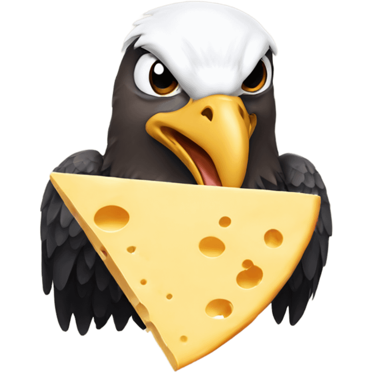 Eagle eating cheese emoji