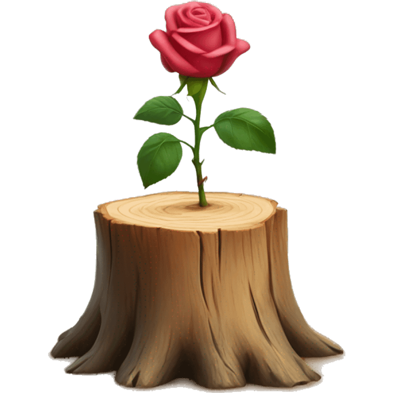 rose bud on a hand stump emoji