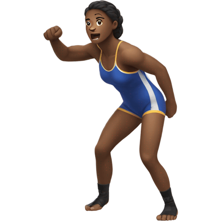 Woman wrestling  emoji