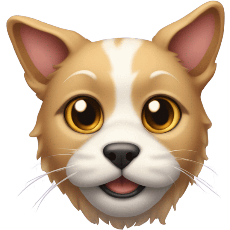 cat mix with dog emoji