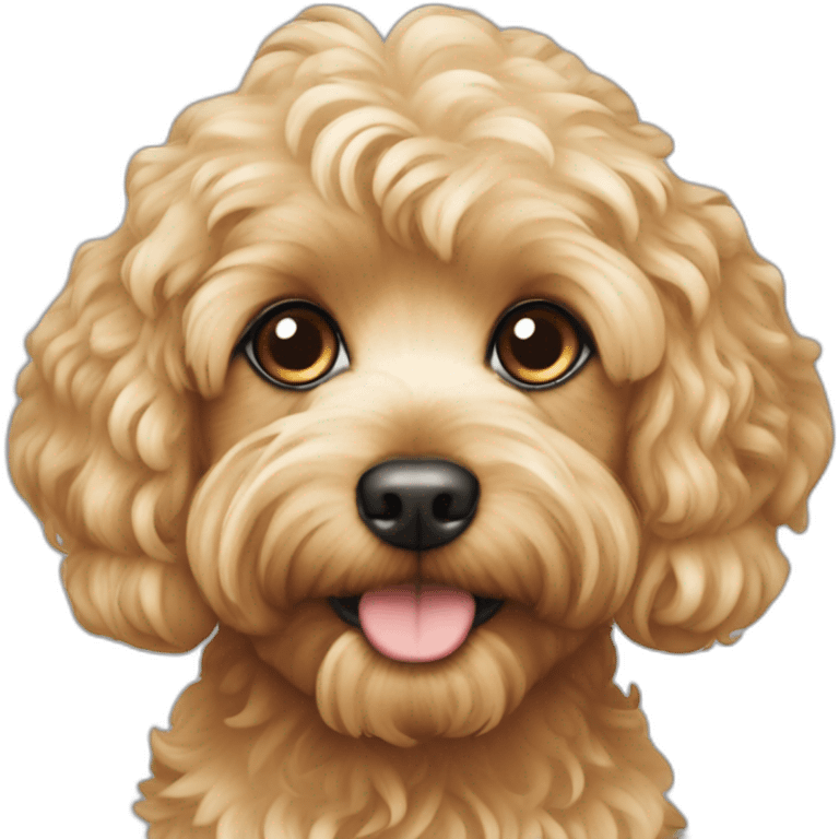 Blonde cavapoo emoji