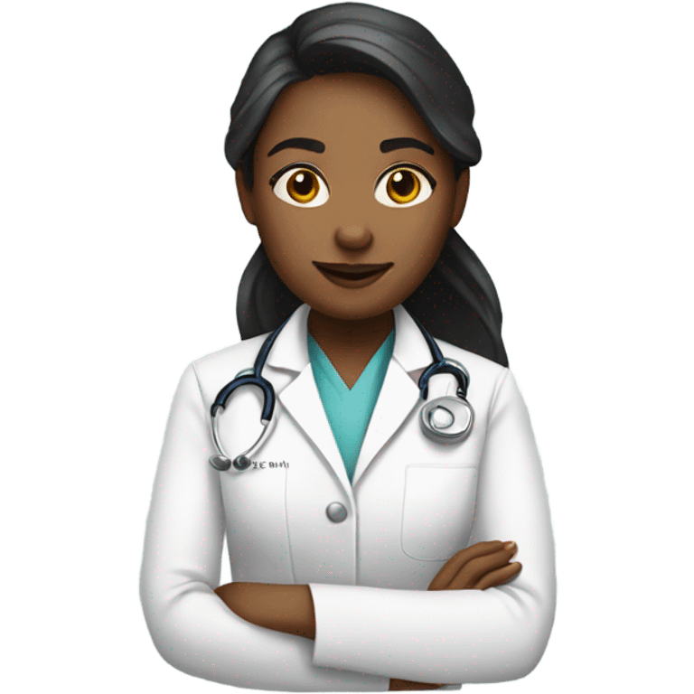 Create a girl wearing a white doctor coat emoji