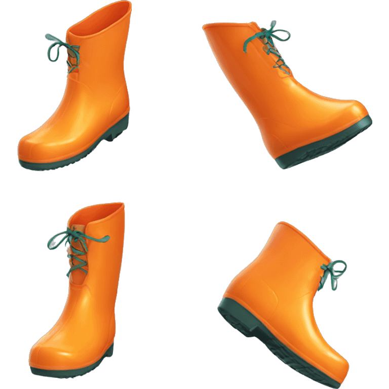 orange rainboot emoji