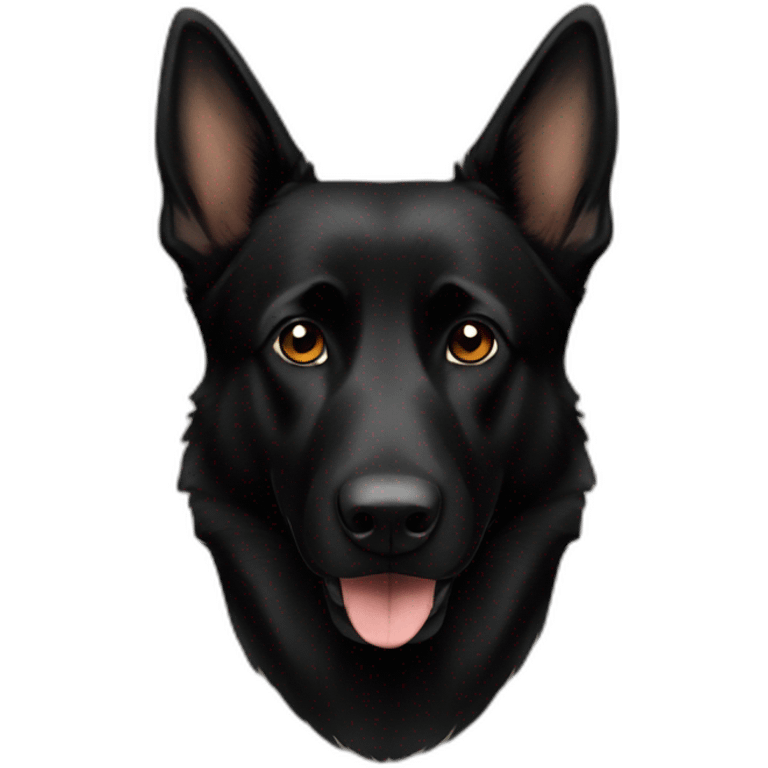 Black german shepherd brown eyes emoji