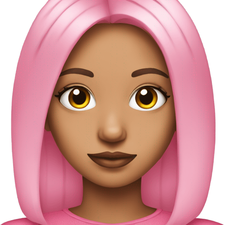 girl wearing all pink with lashes  emoji