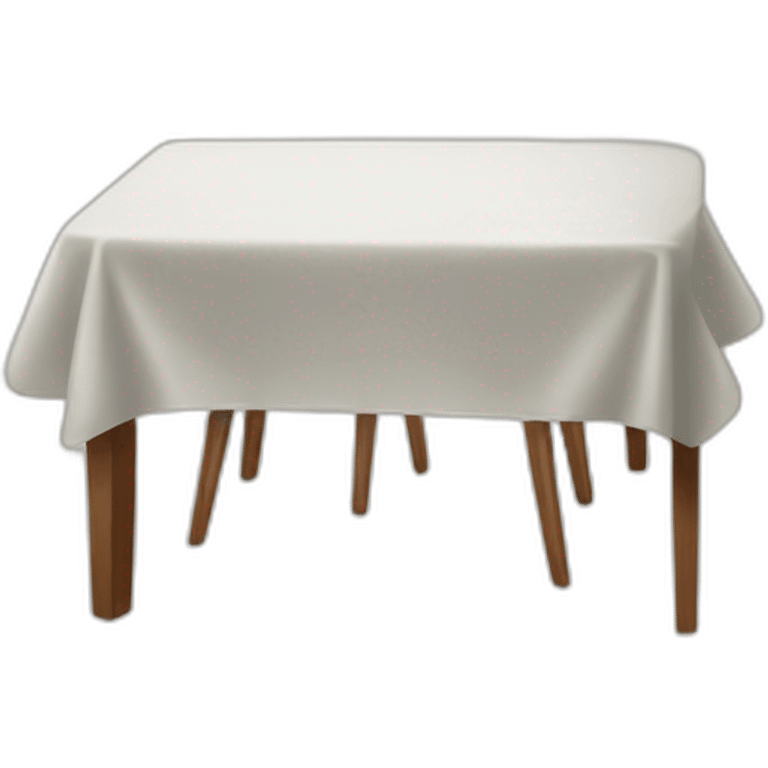 table and table cloth plus one chair emoji