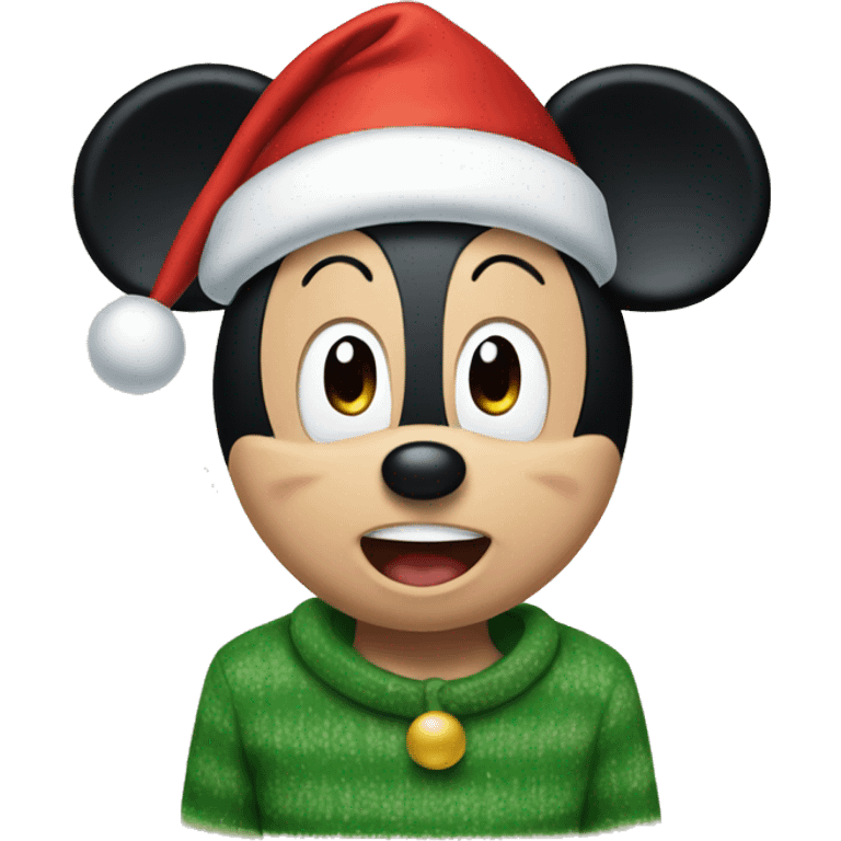 Mickey mouse christmas emoji