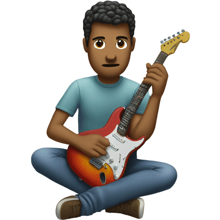 Taking apart a fender stratocaster with a confused face emoji