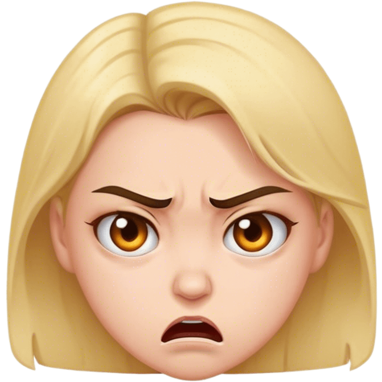 A girl who is angry and disgusted  emoji